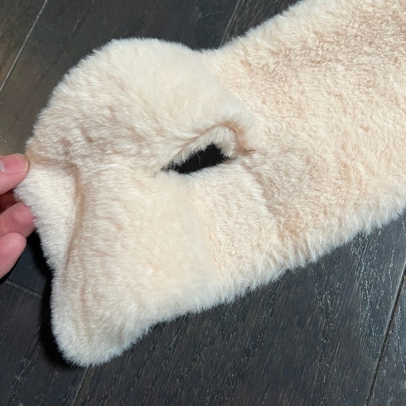 Unbranded ivory beige scarf fur - Picture 3 of 4